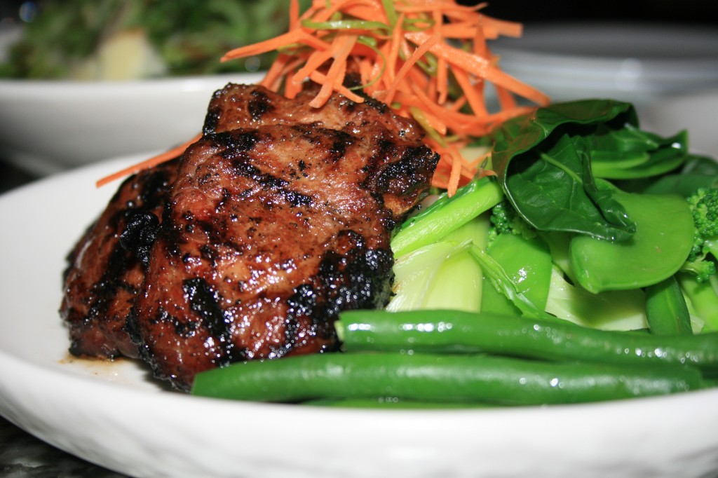 Mongolian Lamb Cutlets with Steamed Greens