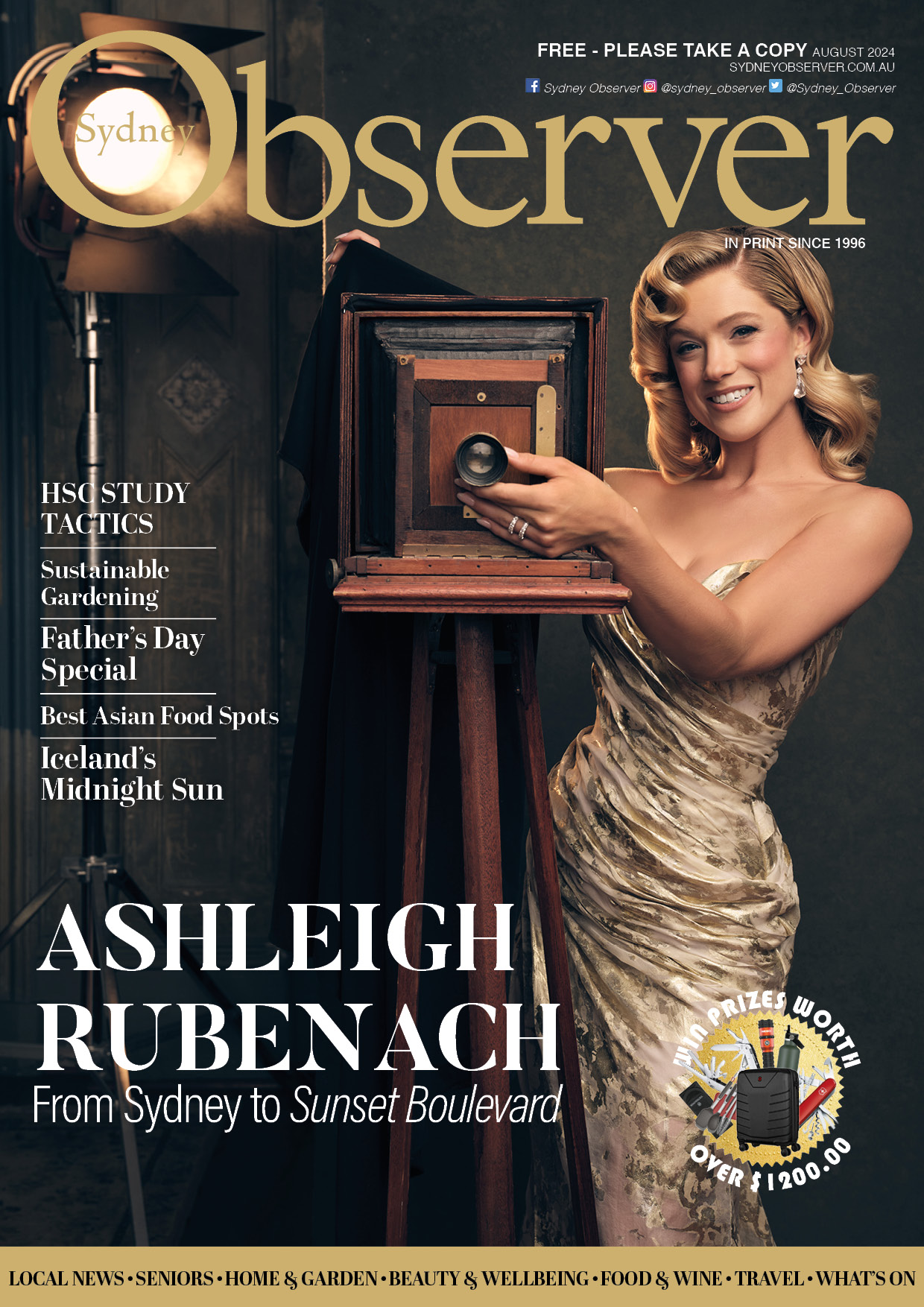 SO August 2024 cover, with actress Ashleigh Rubenach.